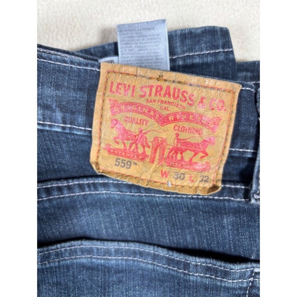 Levi's Mens Jeans Bundle 505 Regular 559 Relaxed Straight Blue Denim 32x31 Lot 2 - Picture 3 of 8